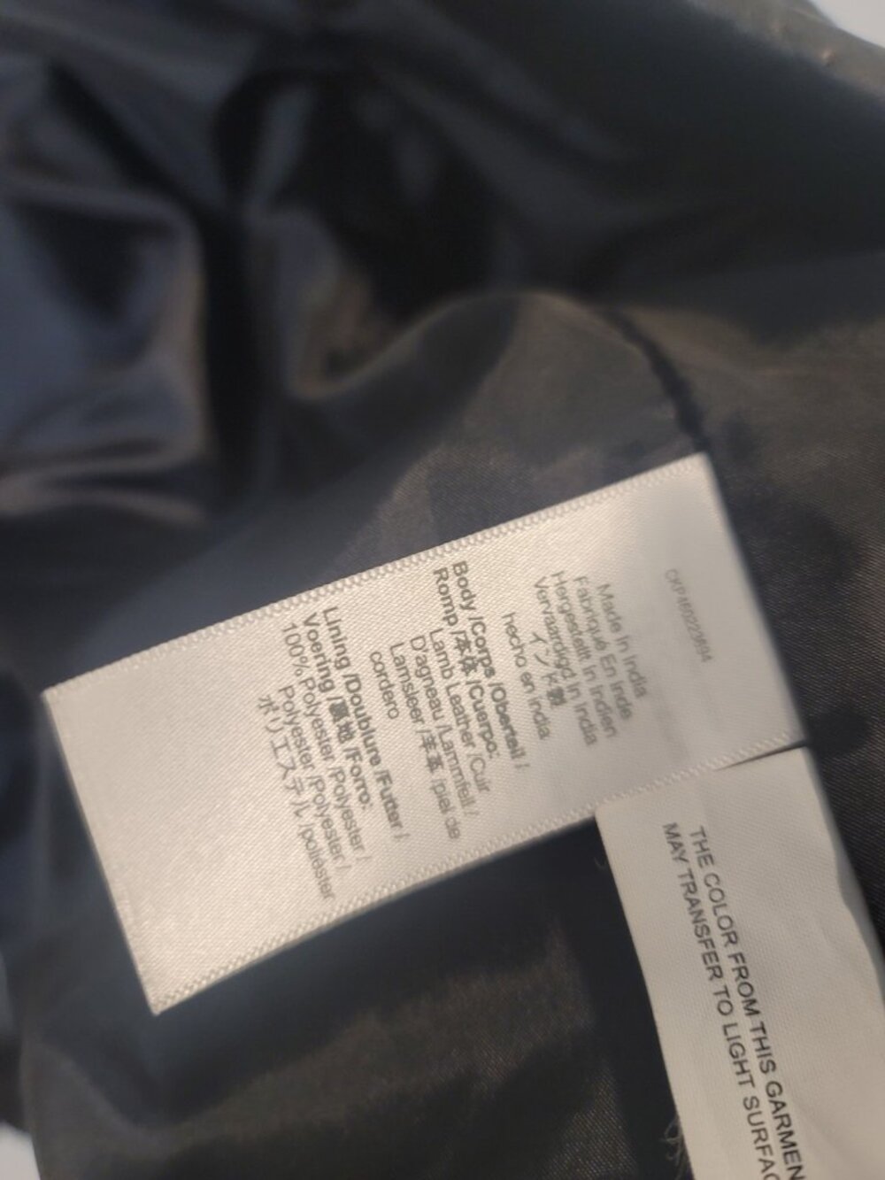 Madewell The Washed Leather Motorcycle Jacket in True Black Xl Lamb Leather - Picture 5 of 7